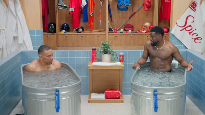 Amon-Ra St. Brown and Kevin Hart discuss the Detroit Lions' playoff loss on 'Cold As Balls'