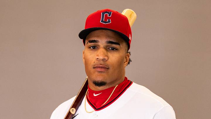 Feb 19, 2026; Goodyear, AZ, USA; Cleveland Guardians right fielder Alfonsin Rosario (89) during media day in Goodyear. Mandatory Credit: Arianna Grainey-Imagn Images Feb 19, 2026; Goodyear, AZ, USA; Cleveland Guardians right fielder Alfonsin Rosario (89) during media day in Goodyear. Mandatory Credit: Arianna Grainey-Imagn Images