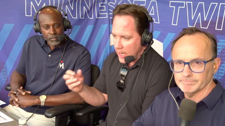 Twins president of baseball operations Derek Falvey joined the team's TV broadcast on Friday. Twins president of baseball operations Derek Falvey joined the team's TV broadcast on Friday.