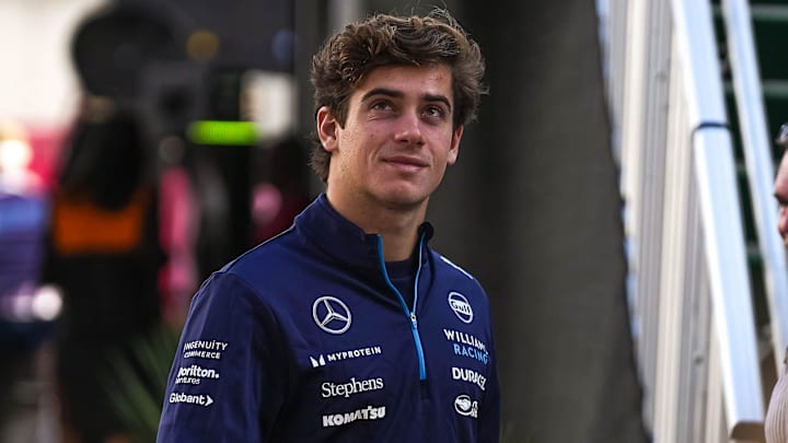 Williams Racing driver Franco Colapinto walks the paddock at the Formula 1 Pirelli United States Grand Prix at Circuit of the Americas on Friday, Oct. 18, 2024. Williams Racing driver Franco Colapinto walks the paddock at the Formula 1 Pirelli United States Grand Prix at Circuit of the Americas on Friday, Oct. 18, 2024.