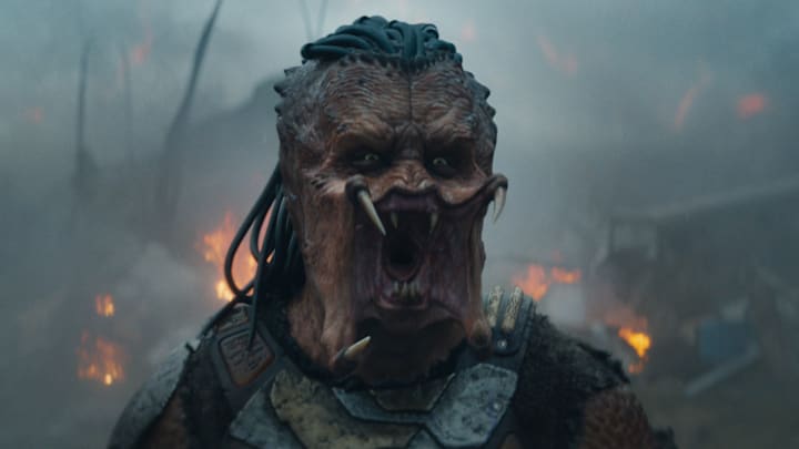 Dek (Dimitrius Schuster-Koloamatangi) in 20th Century Studios' PREDATOR: BADLANDS film. Photo courtesy of 20th Century Studios. © 2025 20th Century Studios. All Rights Reserved.
