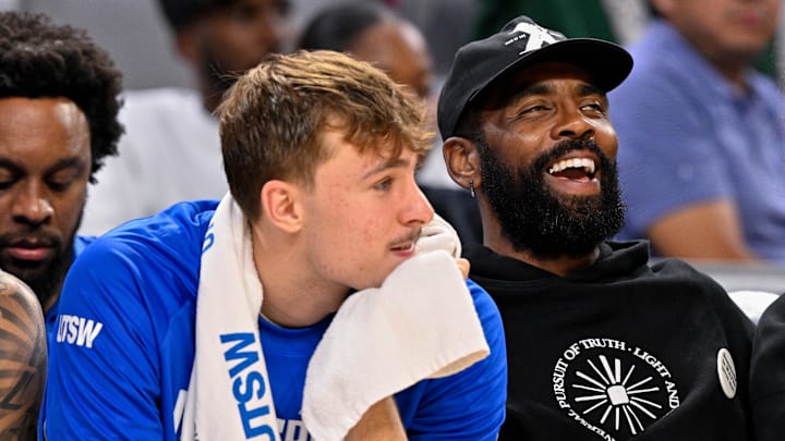 Kyrie Irving has been impressed by Mavericks rookie Cooper Flagg so far this season.