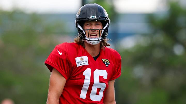 Aug 3, 2026; Jacksonville, FL, USA; Jacksonville Jaguars quarterback Trevor Lawrence (16) participates in training camp at Miller Electric Center. Mandatory Credit: Nathan Ray Seebeck-Imagn Images Aug 3, 2026; Jacksonville, FL, USA; Jacksonville Jaguars quarterback Trevor Lawrence (16) participates in training camp at Miller Electric Center. Mandatory Credit: Nathan Ray Seebeck-Imagn Images