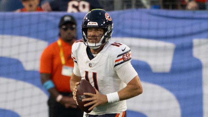 Aug 29, 2026; Nashville, Tennessee, USA; Chicago Bears quarterback Case Keenum (11) rolls out against the Tennessee Titans during the second half at Nissan Stadium. Mandatory Credit: Steve Roberts-Imagn Images Aug 29, 2026; Nashville, Tennessee, USA; Chicago Bears quarterback Case Keenum (11) rolls out against the Tennessee Titans during the second half at Nissan Stadium. Mandatory Credit: Steve Roberts-Imagn Images