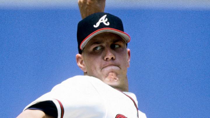 Unknown date 1996; Atlanta, GA, USA: FILE PHOTO; Atlanta Braves pitcher Steve Avery in action during the 1996 season at Fulton County Stadium. Mandatory Credit: USA TODAY Sports Unknown date 1996; Atlanta, GA, USA: FILE PHOTO; Atlanta Braves pitcher Steve Avery in action during the 1996 season at Fulton County Stadium. Mandatory Credit: USA TODAY Sports