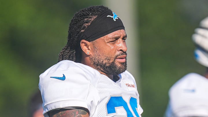 Detroit Lions cornerback Avonte Maddox (29) practices during training camp at team's Performance Center Detroit Lions cornerback Avonte Maddox (29) practices during training camp at team's Performance Center