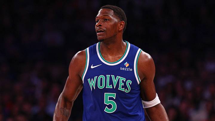 Oct 12, 2026; New York, New York, USA; Minnesota Timberwolves shooting guard Anthony Edwards (5) dribbles up court during the first quarter against the New York Knicks at Madison Square Garden. Mandatory Credit: Vincent Carchietta-Imagn Images Oct 12, 2026; New York, New York, USA; Minnesota Timberwolves shooting guard Anthony Edwards (5) dribbles up court during the first quarter against the New York Knicks at Madison Square Garden. Mandatory Credit: Vincent Carchietta-Imagn Images