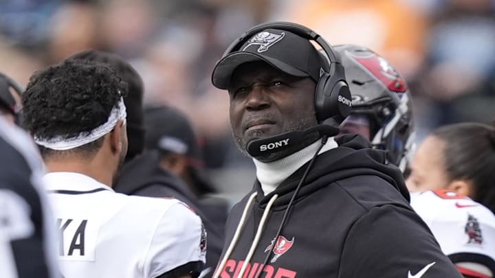 Tampa Bay Buccaneers head coach Todd Bowles during the first half against the Carolina Panthers Tampa Bay Buccaneers head coach Todd Bowles during the first half against the Carolina Panthers