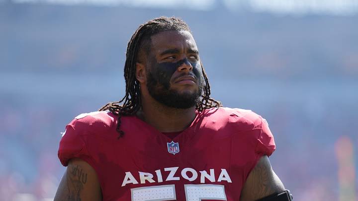 Sep 21, 2025; Santa Clara, California, USA; Arizona Cardinals defensive tackle Dante Stills (55) stands on the field prior to a game against the San Francisco 49ers during the first half at Levi's Stadium. Mandatory Credit: Cary Edmondson-Imagn Images Sep 21, 2025; Santa Clara, California, USA; Arizona Cardinals defensive tackle Dante Stills (55) stands on the field prior to a game against the San Francisco 49ers during the first half at Levi's Stadium. Mandatory Credit: Cary Edmondson-Imagn Images