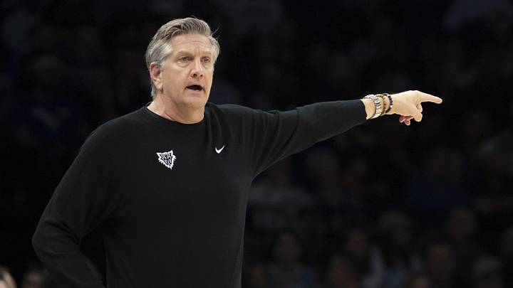 Apr 12, 2026; Minneapolis, Minnesota, USA;  Minnesota Timberwolves head coach Chris Finch in the first half against the New Orleans Pelicans at Target Center. Mandatory Credit: Jesse Johnson-Imagn Images