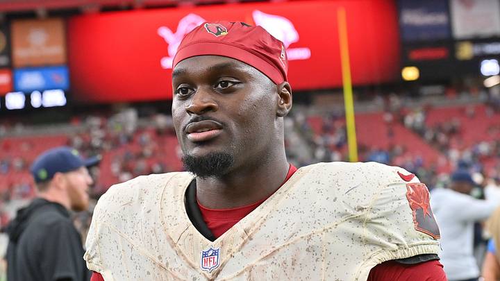 Sep 20, 2026; Glendale, Arizona, USA;  Arizona Cardinals running back Jeremiyah Love (4) looks on after the game against the Seattle Seahawks at State Farm Stadium.  Mandatory Credit: Matt Kartozian-Imagn Images