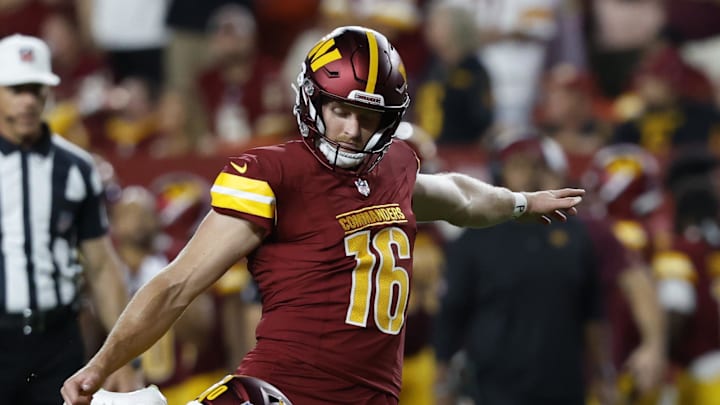 Washington Commanders place kicker Matt Gay (16).
