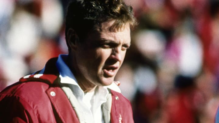 Nebraska head coach Tom Osborne during the 1987 season. Nebraska head coach Tom Osborne during the 1987 season.