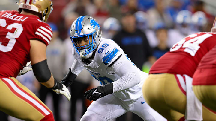 Detroit Lions defensive end Za'Darius Smith (99) during the game against the San Francisco 49ers at Levi's Stadium