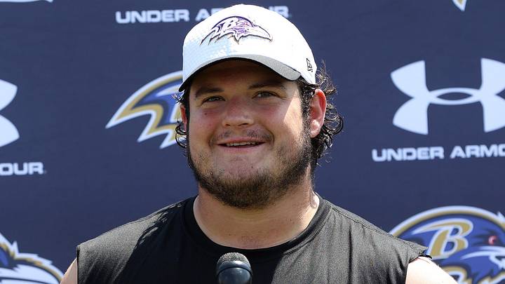 Baltimore Ravens offensive tackle Roger Rosengarten Baltimore Ravens offensive tackle Roger Rosengarten