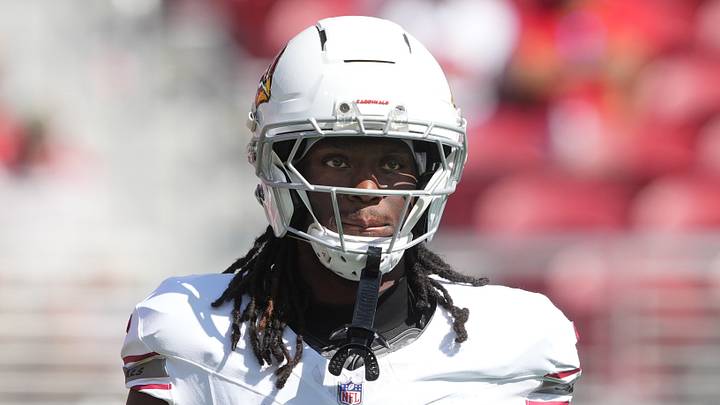 Sep 27, 2026; Santa Clara, California, USA; Arizona Cardinals wide receiver Marvin Harrison Jr. (18) before the game against the San Francisco 49ers at Levi's Stadium. Mandatory Credit: Darren Yamashita-Imagn Images