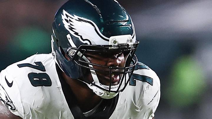 Philadelphia Eagles offensive tackle Myles Hinton Philadelphia Eagles offensive tackle Myles Hinton