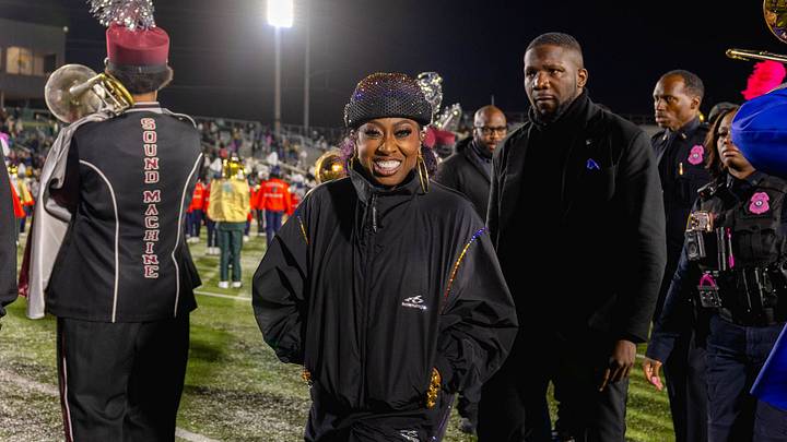 Oct. 18, 2026; Missy Elliott at the HBCU Band Battle event at Norfolk State University in Norfolk, Virginia. Oct. 18, 2026; Missy Elliott at the HBCU Band Battle event at Norfolk State University in Norfolk, Virginia.