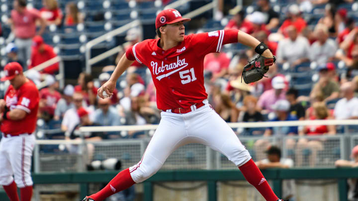 Nebraska pitcher Mason McConnaughey. Nebraska pitcher Mason McConnaughey.