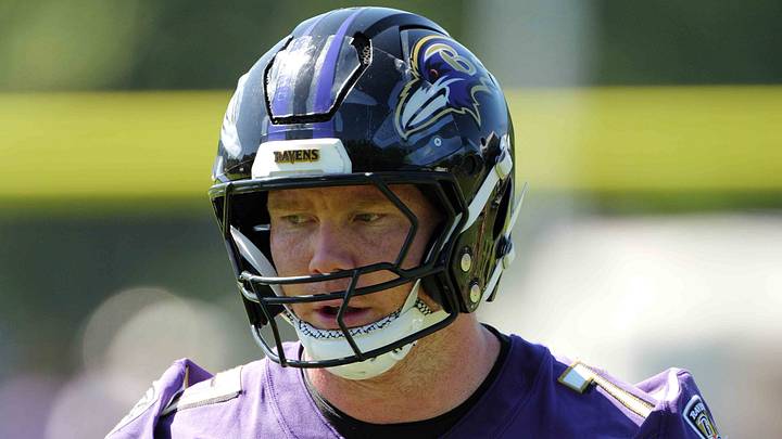 Baltimore Ravens center Ethan Pocic