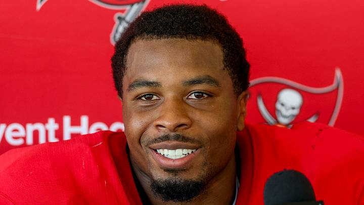 Aug 7, 2026; Tampa, FL, USA; Tampa Bay Buccaneers linebacker Josiah Trotter (45) participates in training camp at AdventHealth Training Center. Mandatory Credit: Nathan Ray Seebeck-Imagn Images Aug 7, 2026; Tampa, FL, USA; Tampa Bay Buccaneers linebacker Josiah Trotter (45) participates in training camp at AdventHealth Training Center. Mandatory Credit: Nathan Ray Seebeck-Imagn Images
