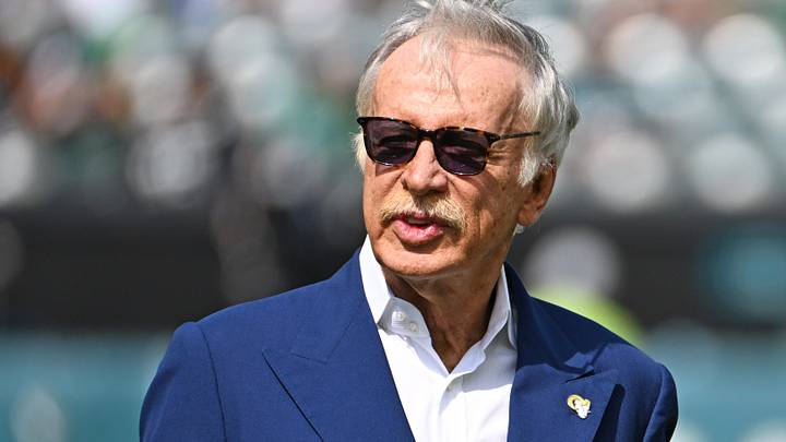 Sep 21, 2025; Philadelphia, Pennsylvania, USA; Los Angeles Rams owner Stan Kroenke on the field during warmups against the Philadelphia Eagles at Lincoln Financial Field.