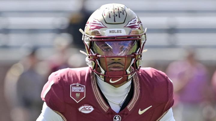 Oct 11, 2025; Tallahassee, Florida, USA; Florida State Seminoles quarterback Thomas Castellanos (1) before the game against the Pittsburgh Panthers at Doak S. Campbell Stadium. Mandatory Credit: Melina Myers-Imagn Images Oct 11, 2025; Tallahassee, Florida, USA; Florida State Seminoles quarterback Thomas Castellanos (1) before the game against the Pittsburgh Panthers at Doak S. Campbell Stadium. Mandatory Credit: Melina Myers-Imagn Images