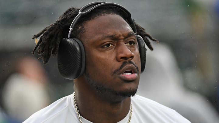 Jan 19, 2025; Philadelphia, Pennsylvania, USA; Philadelphia Eagles wide receiver A.J. Brown (11) during warmups against the Los Angeles Rams in a 2025 NFC divisional round game at Lincoln Financial Field. Mandatory Credit: Eric Hartline-Imagn Images