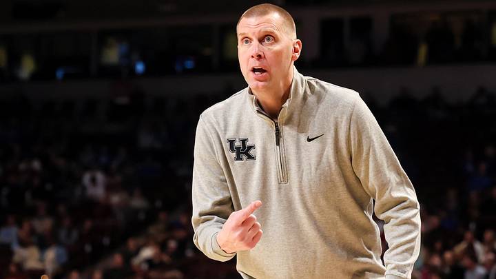 Feb 24, 2026; Columbia, South Carolina, USA; Kentucky Wildcats head coach Mark Pope directs his team against the South Carolina Gamecocks during the first half at Colonial Life Arena. Mandatory Credit: Jeff Blake-Imagn Images Feb 24, 2026; Columbia, South Carolina, USA; Kentucky Wildcats head coach Mark Pope directs his team against the South Carolina Gamecocks during the first half at Colonial Life Arena. Mandatory Credit: Jeff Blake-Imagn Images