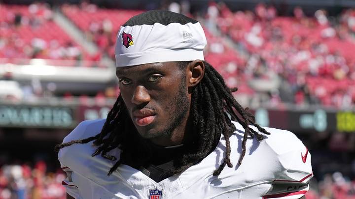 Sep 27, 2026; Santa Clara, California, USA; Arizona Cardinals wide receiver Marvin Harrison Jr. (18) during halftime against the San Francisco 49ers at Levi's Stadium. Mandatory Credit: Darren Yamashita-Imagn Images