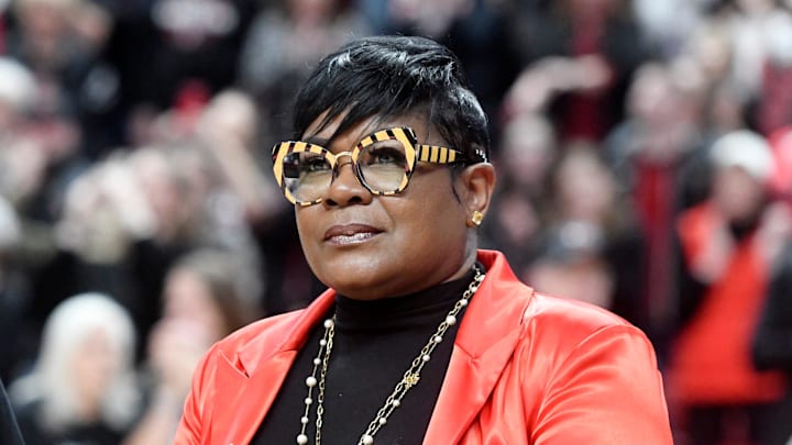 Texas Tech alumna Sheryl Swoopes attends the Alumni Weekend at the Texas Tech game against Baylor, Saturday, Jan. 28, 2023, at United Supermarkets Arena.