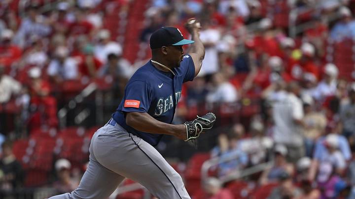 Apr 26, 2026; St. Louis, Missouri, USA; Seattle Mariners pitcher Jose A. Ferrer (45) delivers a pitch against the St. Louis Cardinals in the ninth inning at Busch Stadium. Mandatory Credit: Joe Puetz-Imagn Images Apr 26, 2026; St. Louis, Missouri, USA; Seattle Mariners pitcher Jose A. Ferrer (45) delivers a pitch against the St. Louis Cardinals in the ninth inning at Busch Stadium. Mandatory Credit: Joe Puetz-Imagn Images