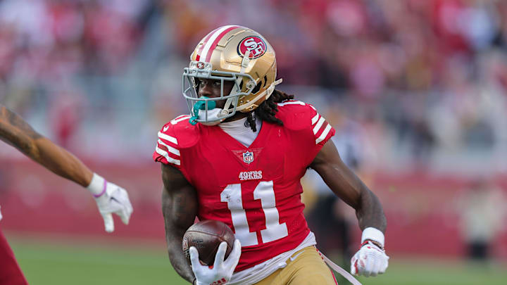 Dec 24, 2022; Santa Clara, California, USA; San Francisco 49ers wide receiver Brandon Aiyuk (11)