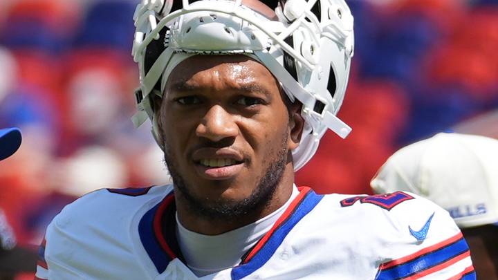 Buffalo Bills wide receiver DJ Moore prior to the game between the Carolina Panthers and Buffalo Bills. Buffalo Bills wide receiver DJ Moore prior to the game between the Carolina Panthers and Buffalo Bills.