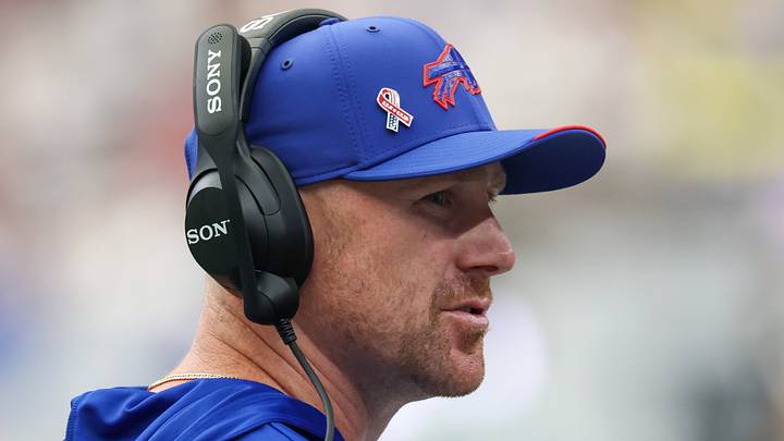 Sep 13, 2026; Houston, Texas, USA; Buffalo Bills head coach Joe Brady walks the sidelines while coaching against the Houston Texans in the second half at Reliant Stadium. Mandatory Credit: Thomas Shea-Imagn Images Sep 13, 2026; Houston, Texas, USA; Buffalo Bills head coach Joe Brady walks the sidelines while coaching against the Houston Texans in the second half at Reliant Stadium. Mandatory Credit: Thomas Shea-Imagn Images