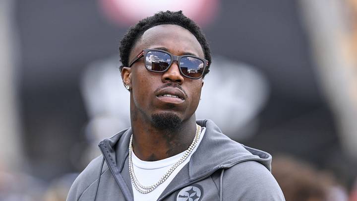 Pittsburgh Steelers cornerback Joey Porter Jr. watches the action during a game against the Atlanta Falcons at Acrisure Stadium. 