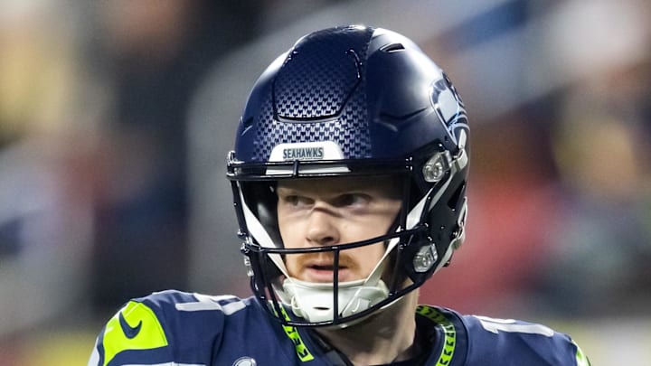Seattle Seahawks quarterback Sam Darnold against the New England Patriots.