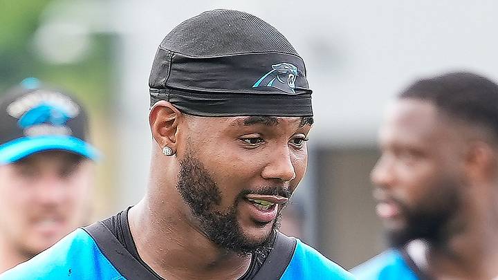 Carolina Panthers tight end Ja'Tavion Sanders (Jim Dedmon-Imagn Images)