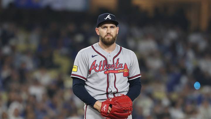 May 9, 2026; Los Angeles, California, USA; Atlanta Braves pitcher Dylan Lee (52) checks the runner on first during the seventh inning against the Los Angeles Dodgers at Dodger Stadium. Mandatory Credit: Kiyoshi Mio-Imagn Images May 9, 2026; Los Angeles, California, USA; Atlanta Braves pitcher Dylan Lee (52) checks the runner on first during the seventh inning against the Los Angeles Dodgers at Dodger Stadium. Mandatory Credit: Kiyoshi Mio-Imagn Images
