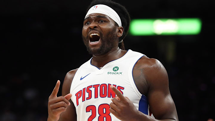 Nov 3, 2025; Memphis, Tennessee, USA; Detroit Pistons forward Isaiah Stewart (28) : Petre Thomas-Imagn Images