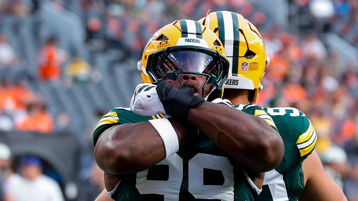 Green Bay Packers defensive end Barryn Sorrell (99) reacts before the game against the Denver Broncos.