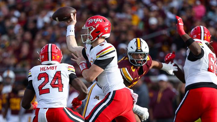 The Maryland Terrapins and Minnesota Golden Gophers unveiled new alternate football helmets. The Maryland Terrapins and Minnesota Golden Gophers unveiled new alternate football helmets.