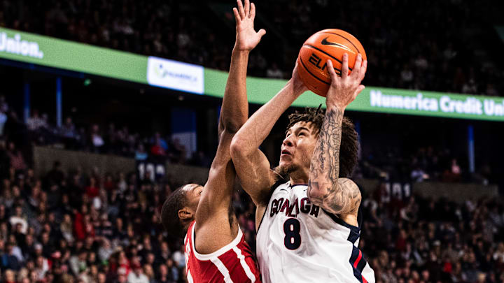 Gonzaga Bulldogs guard Jalen Warley (8).
