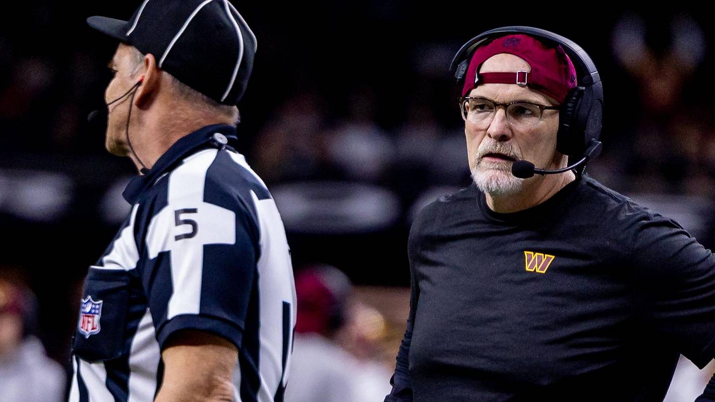 Commanders Referee Who are the announcers and referees for Falcons vs. Commanders today?