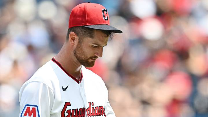 Aug 6, 2026; Cleveland, Ohio, USA; Cleveland Guardians pitcher Foster Griffin (22) walks off the field during the third inning against the New York Mets at Progressive Field. Mandatory Credit: Ken Blaze-Imagn Images Aug 6, 2026; Cleveland, Ohio, USA; Cleveland Guardians pitcher Foster Griffin (22) walks off the field during the third inning against the New York Mets at Progressive Field. Mandatory Credit: Ken Blaze-Imagn Images