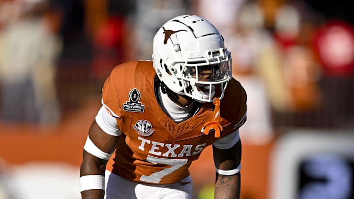 Texas Longhorns defensive back Jahdae Barron has seen his stock rise during the pre-draft process and could be a target for the Atlanta Falcons. Texas Longhorns defensive back Jahdae Barron has seen his stock rise during the pre-draft process and could be a target for the Atlanta Falcons.