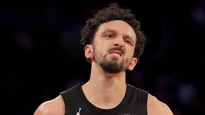 Feb 10, 2026; New York, New York, USA; New York Knicks guard Landry Shamet (44) reacts during overtime against the Indiana Pacers at Madison Square Garden. Mandatory Credit: Brad Penner-Imagn Images Feb 10, 2026; New York, New York, USA; New York Knicks guard Landry Shamet (44) reacts during overtime against the Indiana Pacers at Madison Square Garden. Mandatory Credit: Brad Penner-Imagn Images