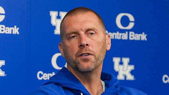 Kentucky basketball head coach Mark Pope gives an update on the upcoming 2026-27 season during a press conference in Lexington, Kentucky July 24, 2026. Kentucky basketball head coach Mark Pope gives an update on the upcoming 2026-27 season during a press conference in Lexington, Kentucky July 24, 2026.