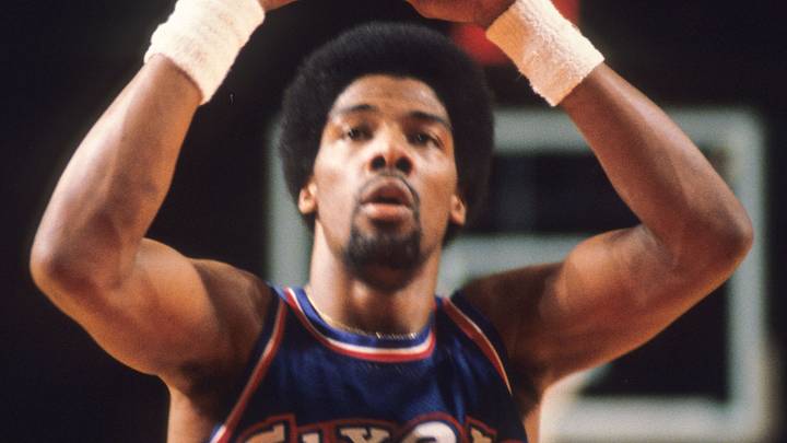 Unknown date and unknown location; USA; FILE PHOTO; Philadelphia 76ers forward Julius Erving (6). Mandatory Credit: Malcolm Emmons-USA TODAY Network.