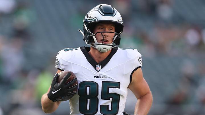 Aug 7, 2025; Philadelphia, Pennsylvania, USA; Philadelphia Eagles tight end Harrison Bryant (85) before action against the Cincinnati Bengals at Lincoln Financial Field. Aug 7, 2025; Philadelphia, Pennsylvania, USA; Philadelphia Eagles tight end Harrison Bryant (85) before action against the Cincinnati Bengals at Lincoln Financial Field.